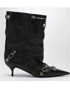 Balenciaga Cagole Wide Ankle Boot - Black