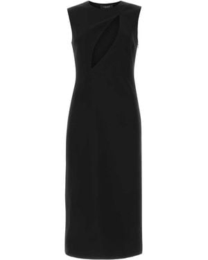 【送料&関税込】Versace Black Acetate Blend Mini Dress Silk and wool-blend minidress in black - Versace | Mytheresa