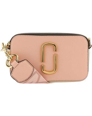 Marc Jacobs Leather The Snapshot Crossbody Bag - Pink
