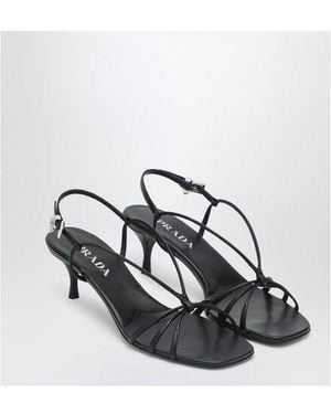 Prada Leather Sandal With Heel - White