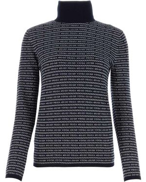 Prada Embroidered Wool Jumper - Blue