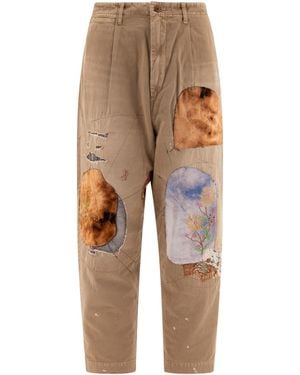 Kapital "Katsuragi Gypsy Patch Remake" Trousers - Natural