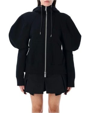 Sacai Balloon Sleeves Hoodie - Blue