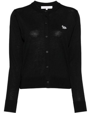 Maison Kitsuné Baby Fox Patch Cardigan - Black