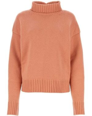 Jil Sander Cashmere Blend Oversize Sweater - Orange