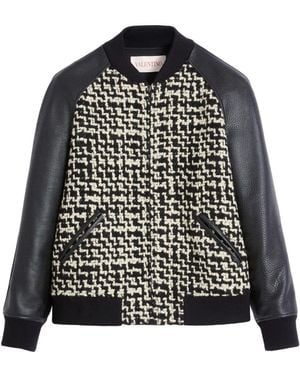 Valentino Cheztweed Bomber Jacket - Black