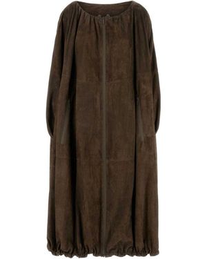 Ferragamo Suede Overcoat - Brown