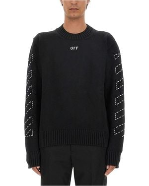 Off-White c/o Virgil Abloh Jersey With Logo - Black