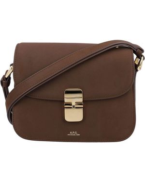 A.P.C. Grace Small Shoulder Bag - Brown