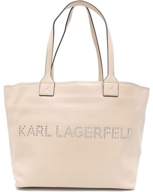 Karl Lagerfeld K/March Medium Shopper Bag - Natural