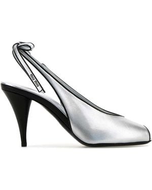 Miu Miu Nappa Leather Sandals - Metallic
