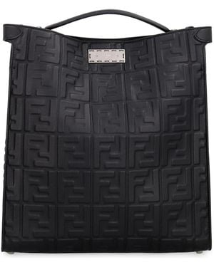 Fendi Peekaboo Leather Bag - Black