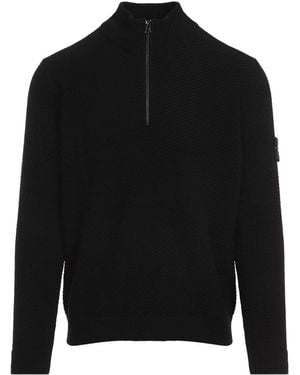 Stone Island Virgin Wool Jumper - Black