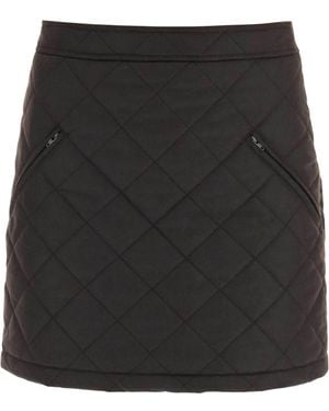 Burberry Dark Brow Cotton Mini Skirt - Black