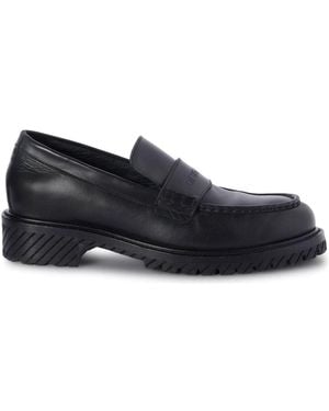 Off-White c/o Virgil Abloh Military Leather Loafers - Black