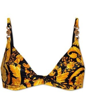 Versace Barocco Print Bra - Orange