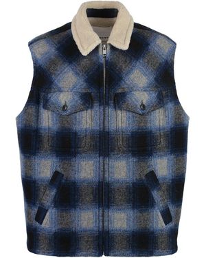 Isabel Marant Kiraneo Vest With Zipper - Blue