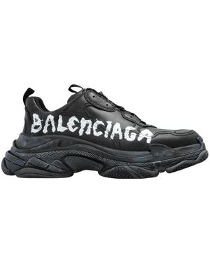 TRIPLE S PAINT LOGO◆536737WTSPL Balenciaga Triple S Paint Logo Sneaker in White for Men | Lyst