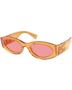 Miu Miu Miu 0Mu 11Ws Mu 11Ws 12T1D0 Sunglasses - Pink