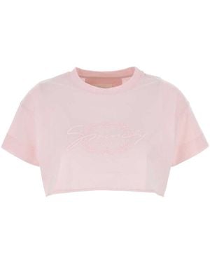 Givenchy Pastel Cotton Crop-Top - Pink
