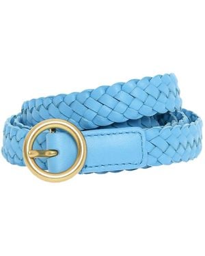 Bottega Veneta 'Intrecciato Nappa Leather Belt - Blue