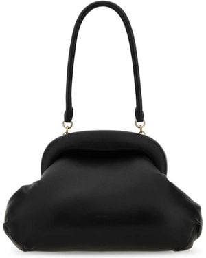 Max Mara Nappa Leather Sansa Clutch - Black