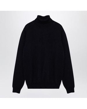 Roberto Collina Merino Wool Turtleneck Pullover Jumper - Blue