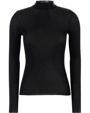 Saint Laurent Silk Top - Black