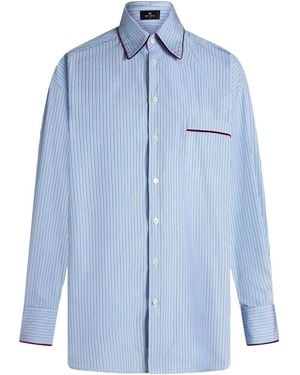 Etro Vivid Striped Shirt Fuchsia Velvet - Blue