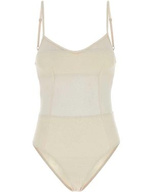 Prada Light Tulle Swimsuit - White