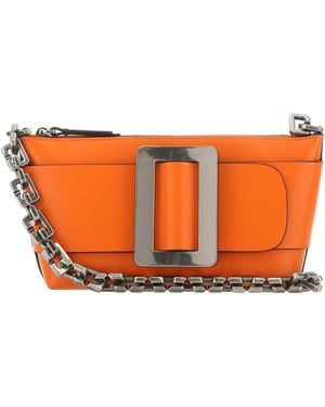 Boyy Leather Buckle Shoulder Bag - Orange