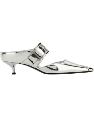 McQueen Leather Punk Pumps - White