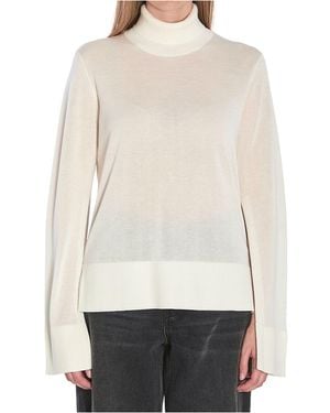 TOTEME Slit Turtleneck Jumper - White