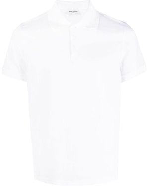 Saint Laurent Piquet Polo Shirt - White