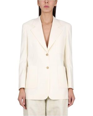 Palm Angels Blazer With Knit Detail - White