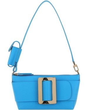Boyy Leather Buckle Shoulder Bag - Blue