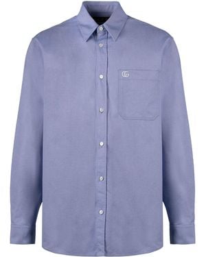 Gucci Cotton-Oxford Shirt - Blue