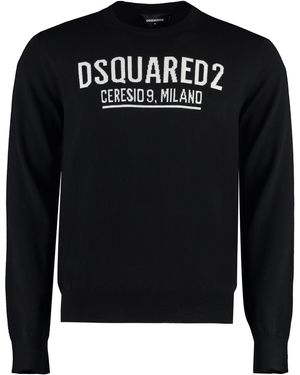 【送料&関税込】Dsquared2 Virgin Wool Crew-neck Sweater Men's Knitwear, Sweater, Turtleneck and Pullover | DSQUARED2