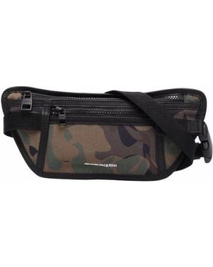 McQueen Camouflage Logo Belt Bag - Black