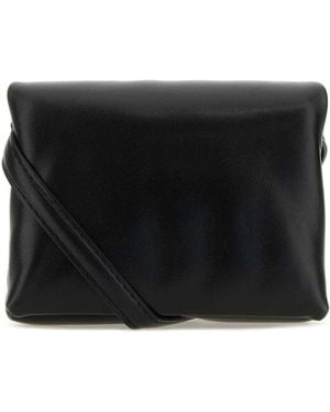 Marni Leather Mini Prisma Clutch - Black