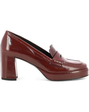 Roberto Del Carlo "Lisbona" Heeled Loafers - Brown