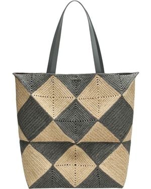 Loewe Puzzle Fold Tote Xl Natural/ Raffia Bag