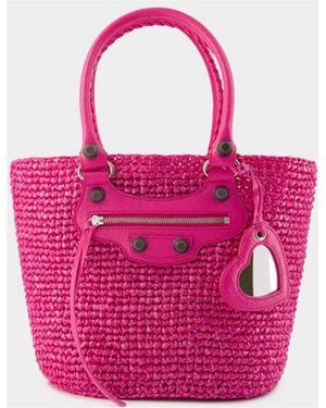 Balenciaga Le Cagole Panier M Tote Bag - Pink