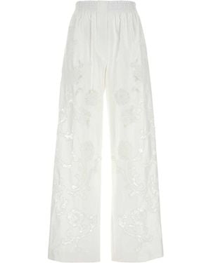 Magda Butrym Poplin Wide-Leg Pant - White