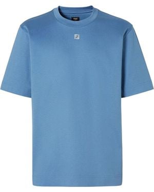 Fendi Air Force Cotton T-Shirt - Blue