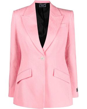 Versace Single Breasted Medusa Jacket - Pink