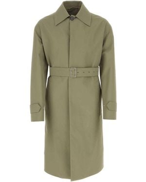 Jil Sander Army Cotton Trench Coat - Green