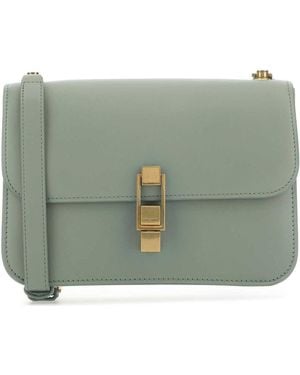 Saint Laurent Sage Leather Carrã Shoulder Bag - Green