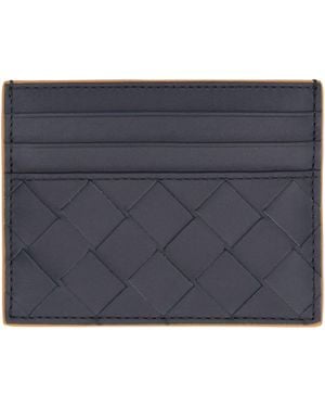 Bottega Veneta Leather Card Holder - Blue