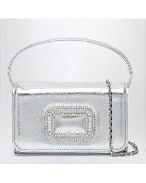 Roger Vivier Pilgrim Micro Bag in White | Lyst